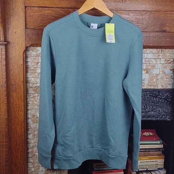 NWT all in motion men's sweater fleece Crew light green - Picture 7 of 7